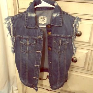 Jean jacket vest